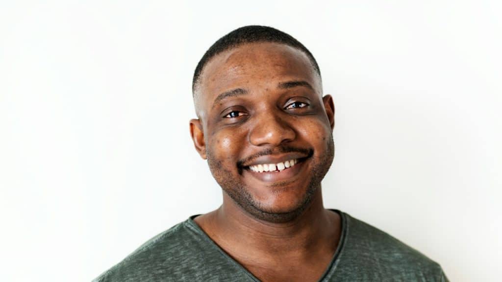 Portrait of a happy black man.