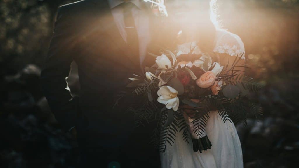 A couple during their wedding day