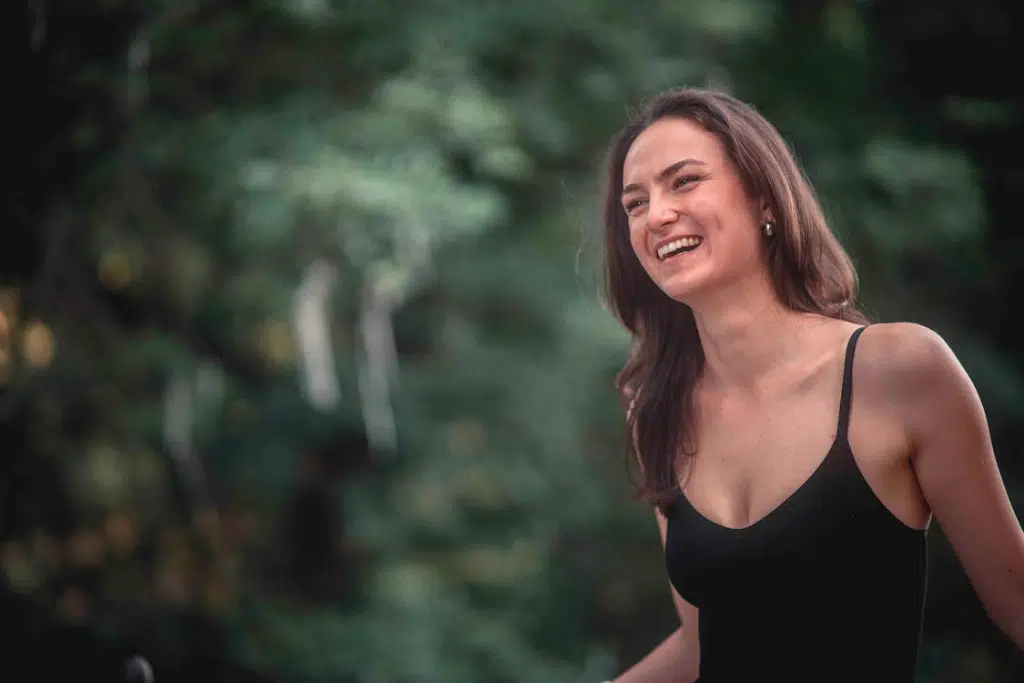 Smiling Woman in Nature