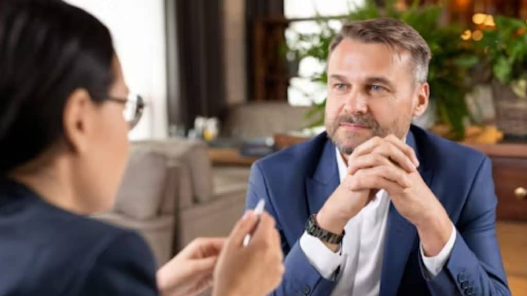 Older man showing vulnerability and confidence in dating again