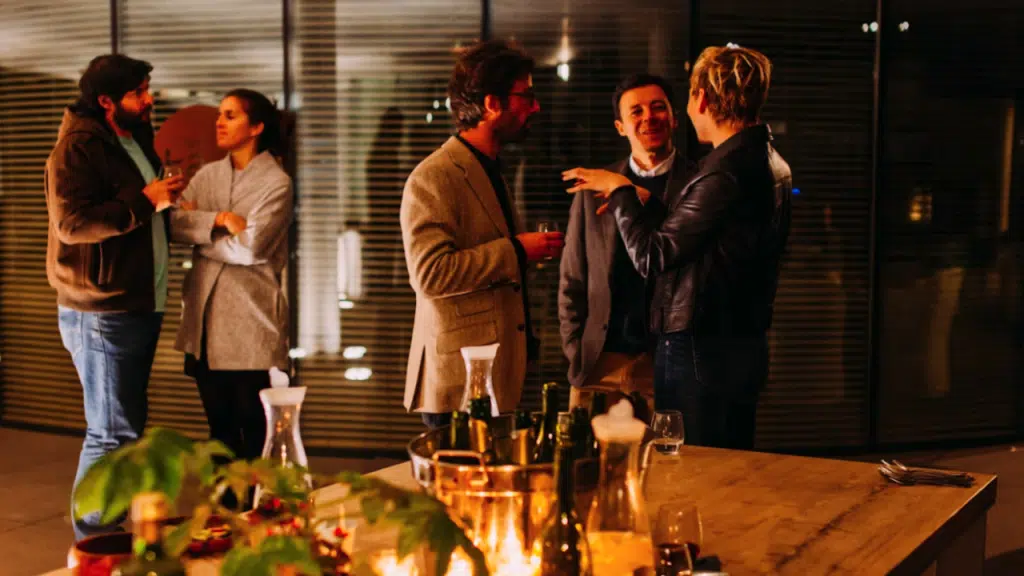 Colleagues at a work party