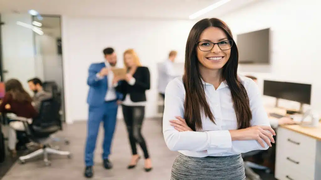 A woman leading her own company