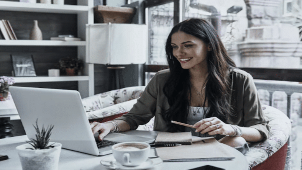A woman leading her own business