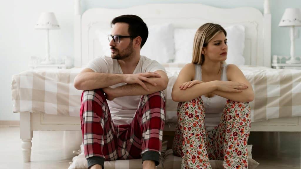 Young couple having problems in relationship.