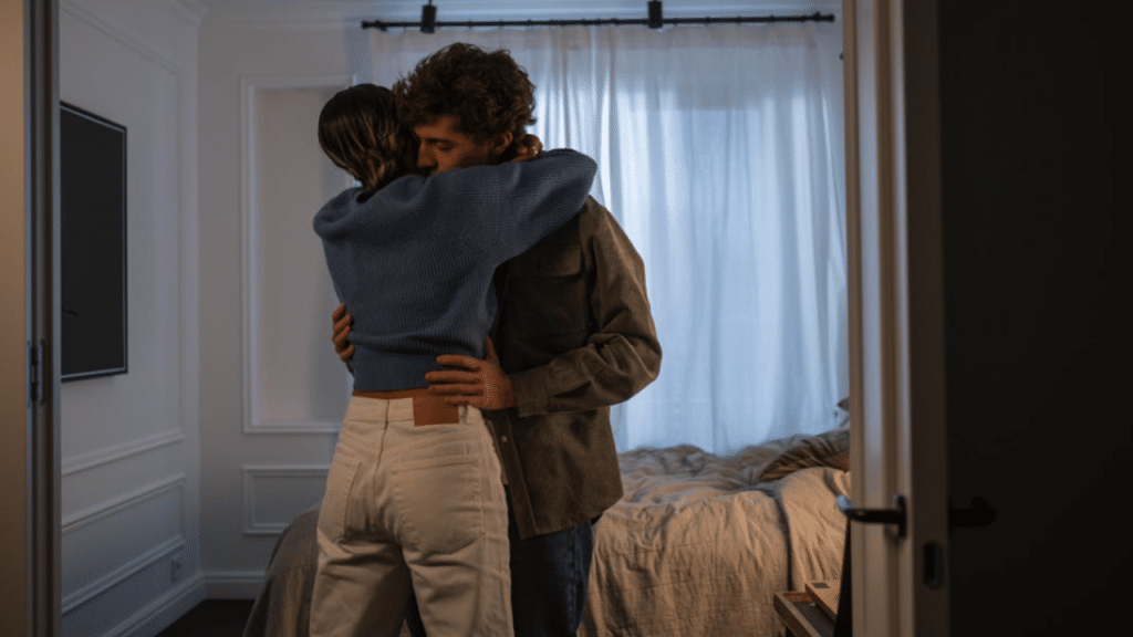 A couple reconciling after a fight