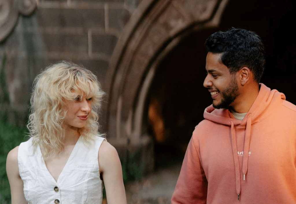 A Couple Smiling