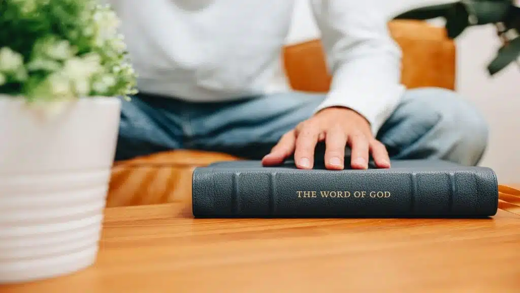 A man reading the bible