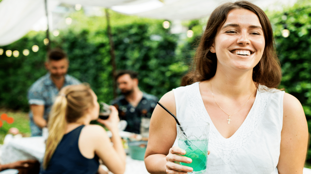 Friends at a summer party 
