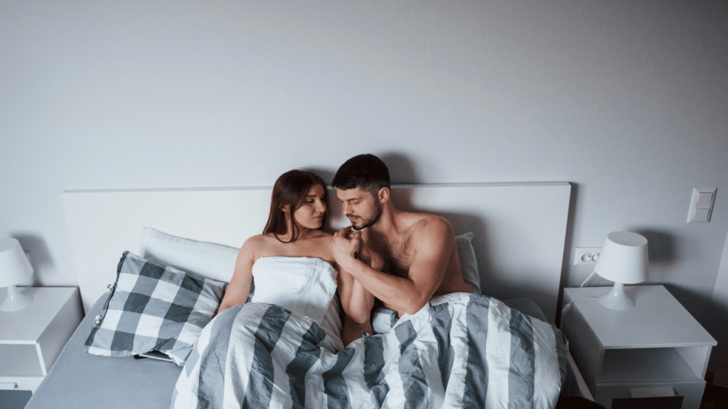 A couple in bed