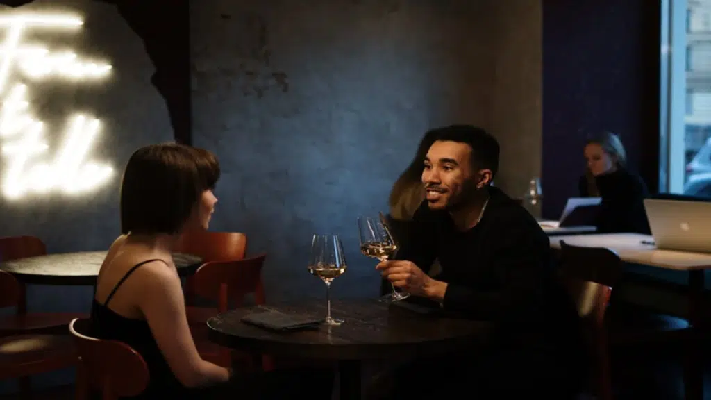 A couple on a date
