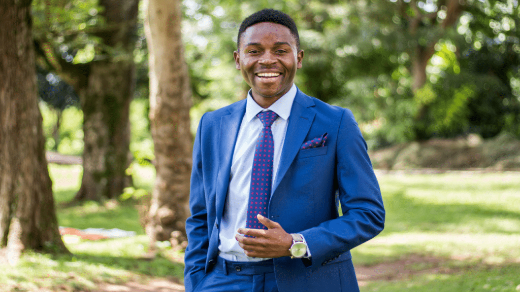 A man smiling at the camera