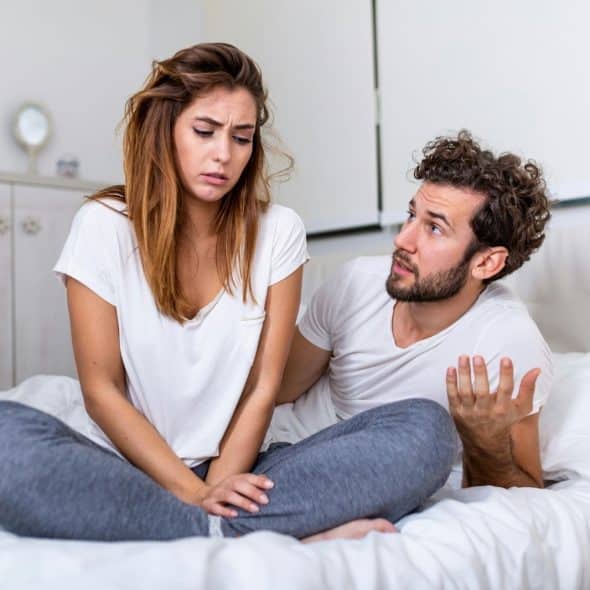 A man asking a woman