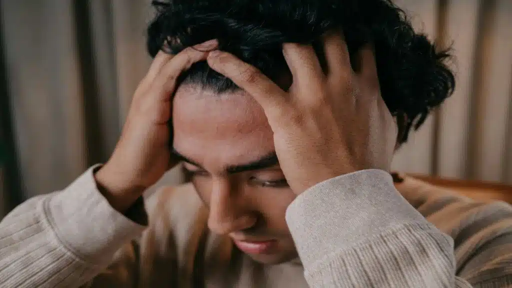 A man looking frustrated 