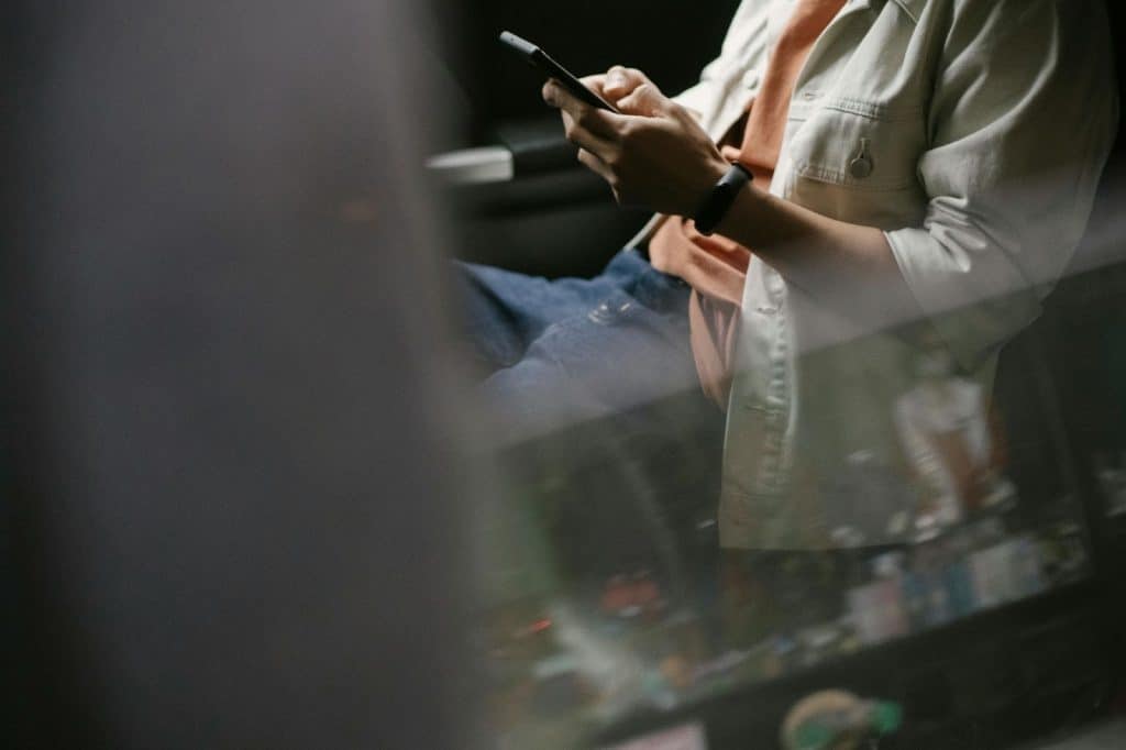A man using a phone