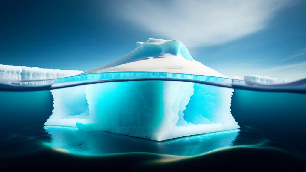 A photo of an iceberg