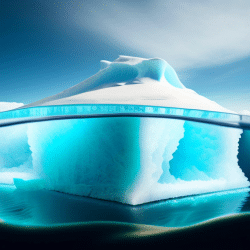A photo of an iceberg