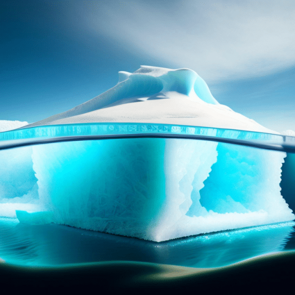 A photo of an iceberg