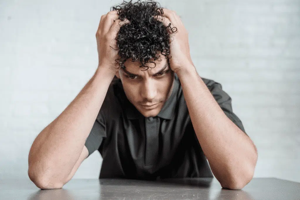 A frustrated man