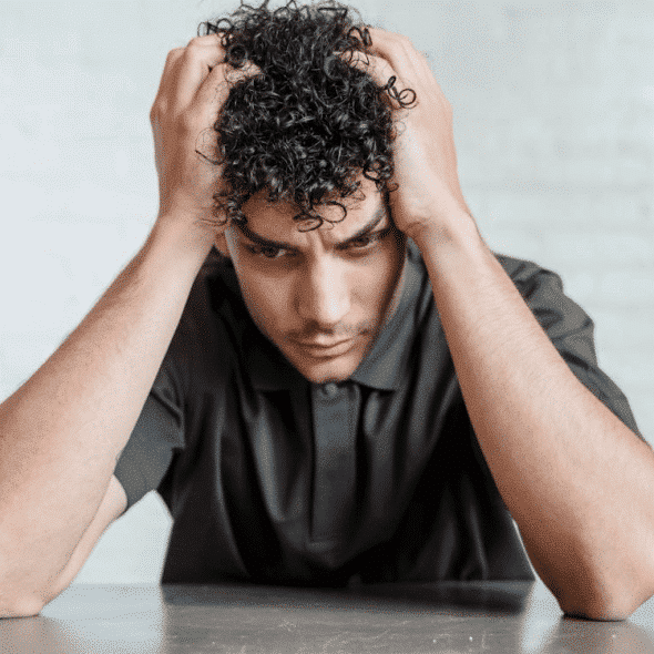 A frustrated man