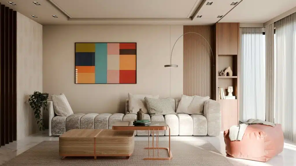 A pristine living room