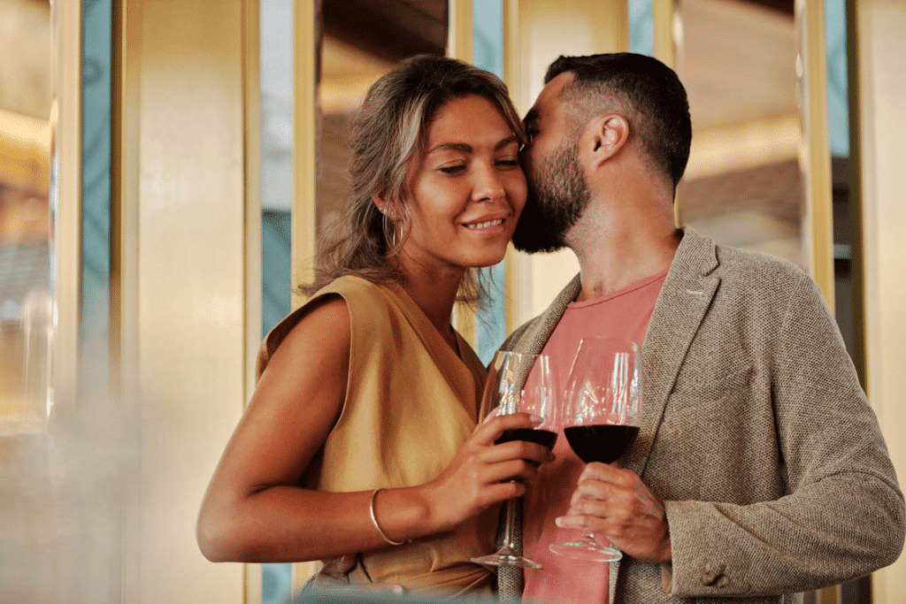 A Couple with Wine
