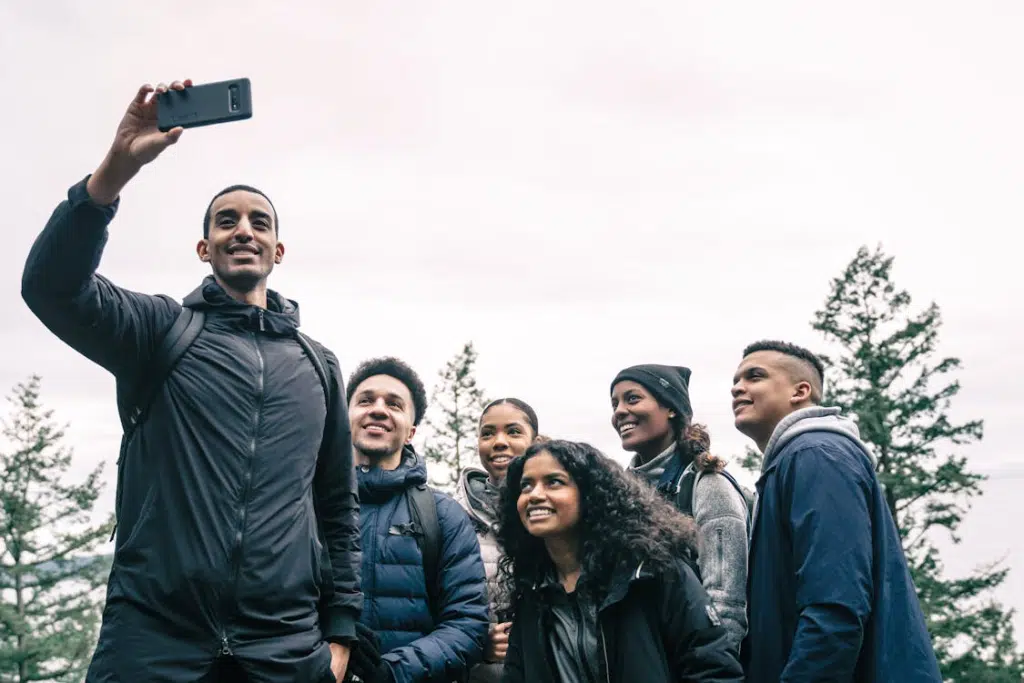 Friends taking a selfie