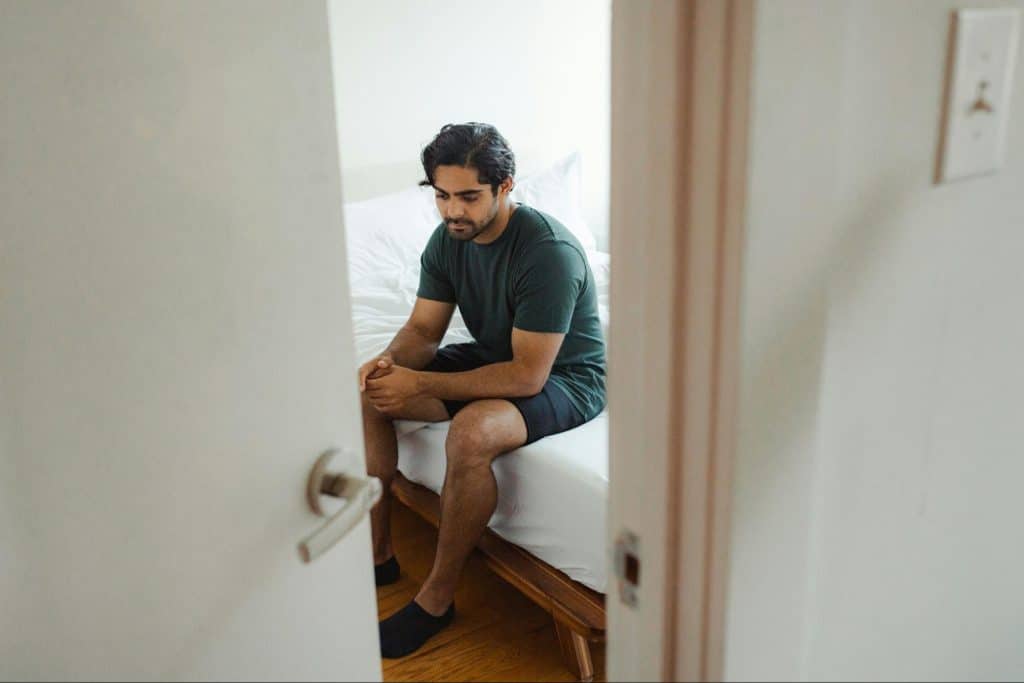A man having a deep thoughts 