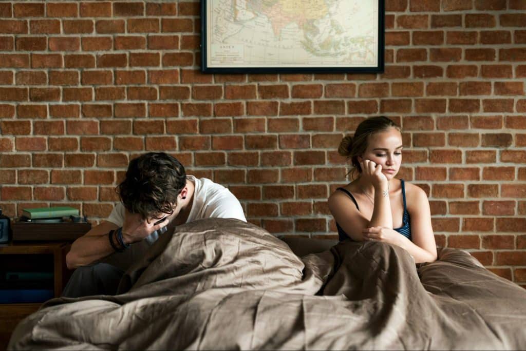A woman looking disappointed