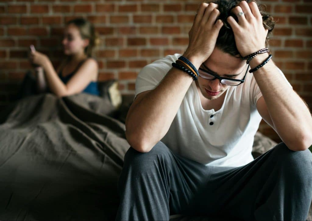 A man and woman after arguing