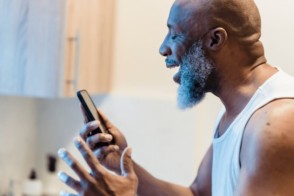 Man Talking on Smartphone