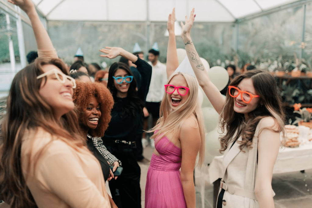 Group of women having a party