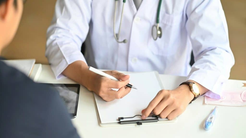 A man seeing a doctor