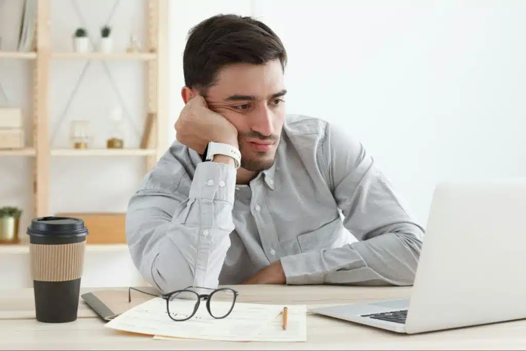A man thinking