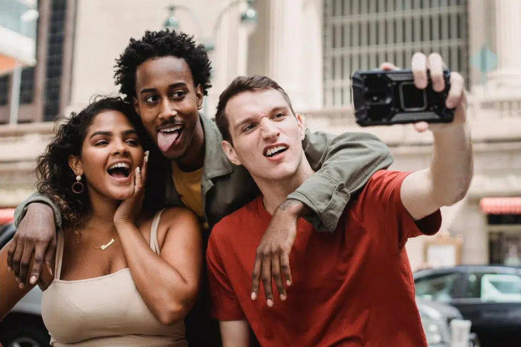 Group of friends taking a selfie