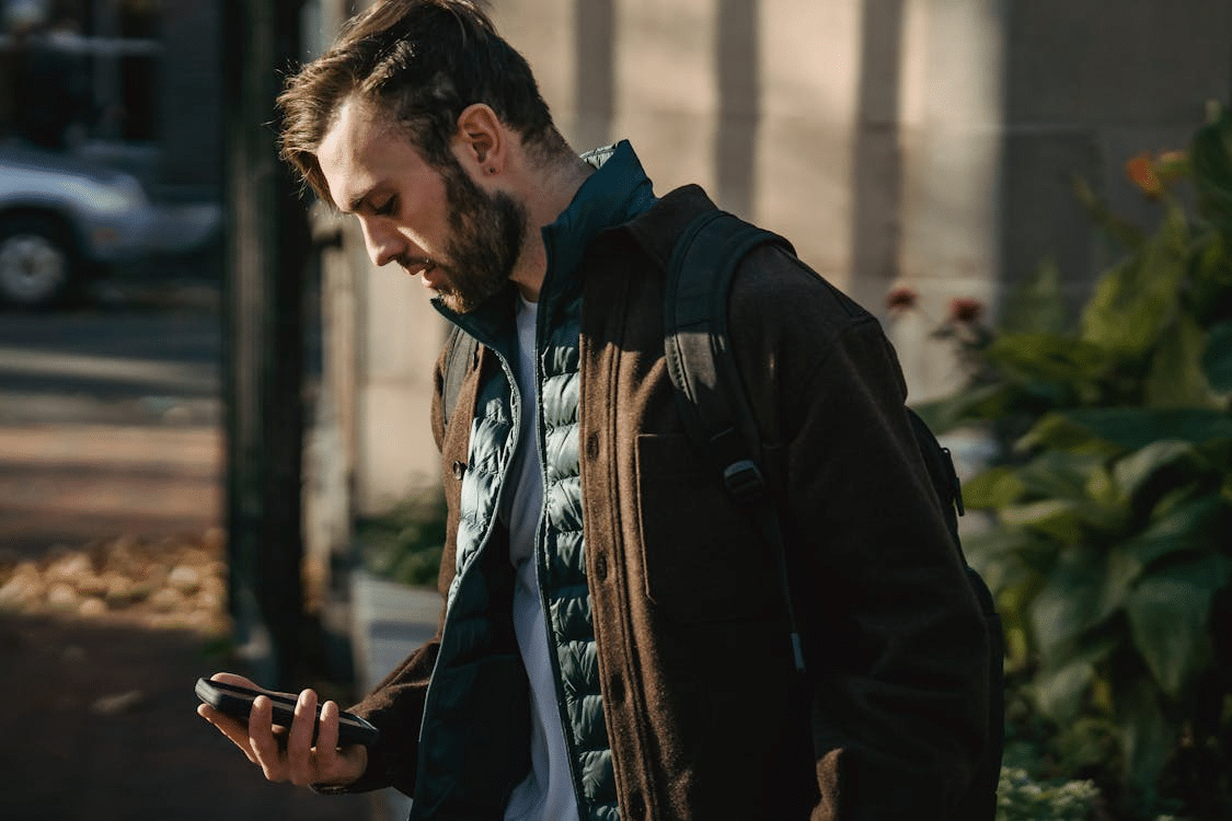 A man using a phone