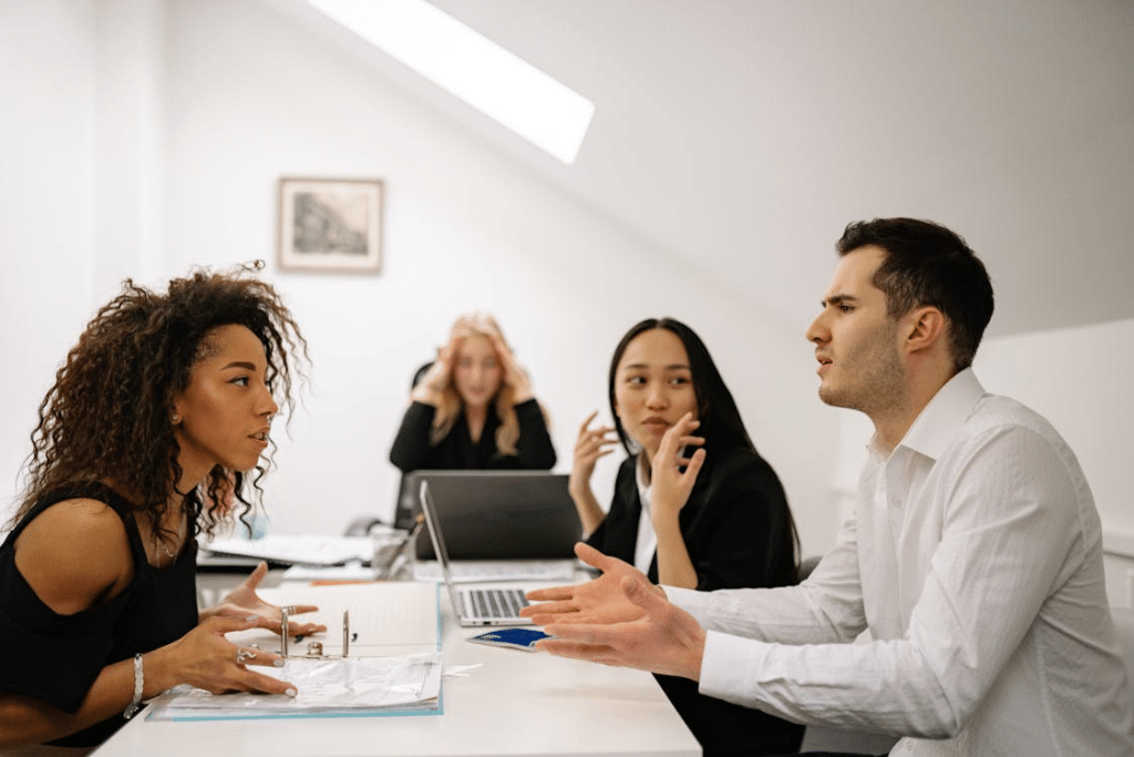 Office Team Having a Meeting at the Table