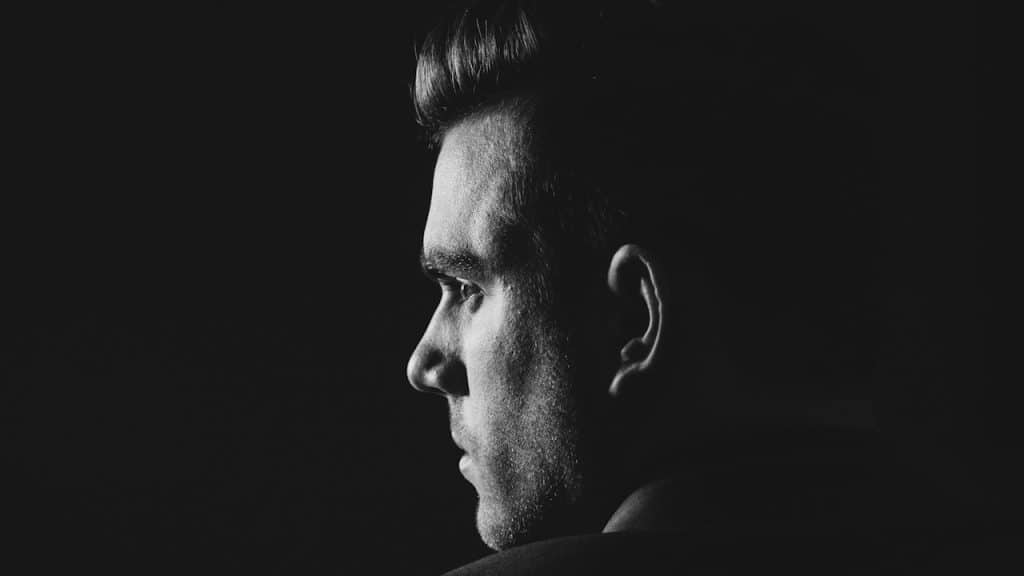 A man looking to the side.