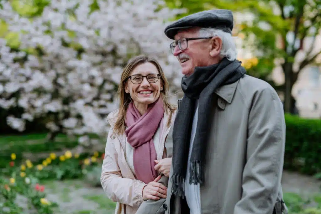A man and woman at the park