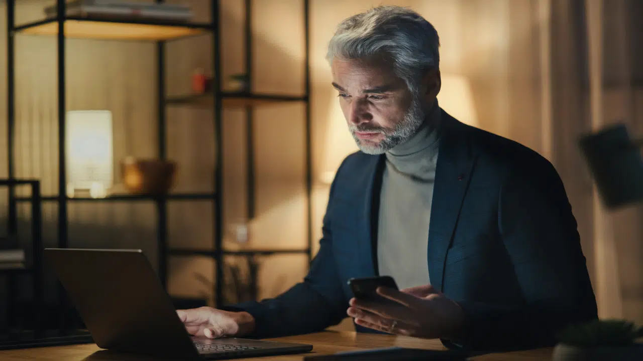 A man busy working