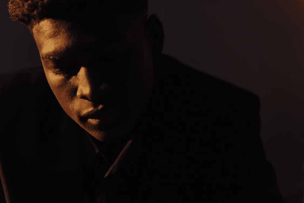 Close-up shot of a man