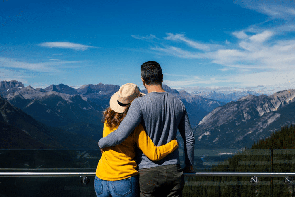 Man and Woman on a Viewing Deck