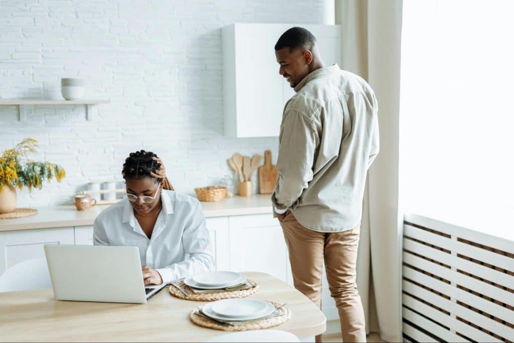 A man checking on woman’s activity