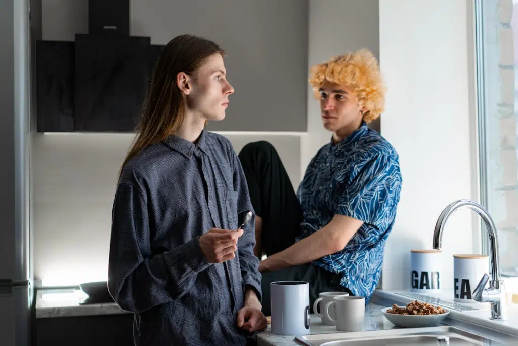 A couple in the kitchen