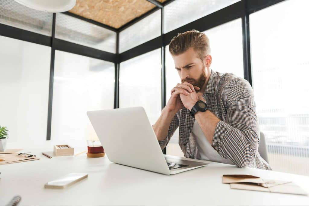 A man busy working