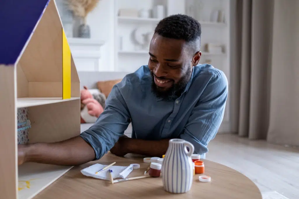 A man and a woman are sitting at the table