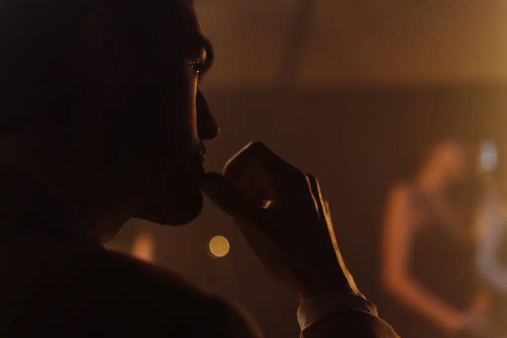A man in a bar