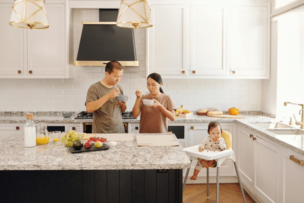 A couple in the kitchen