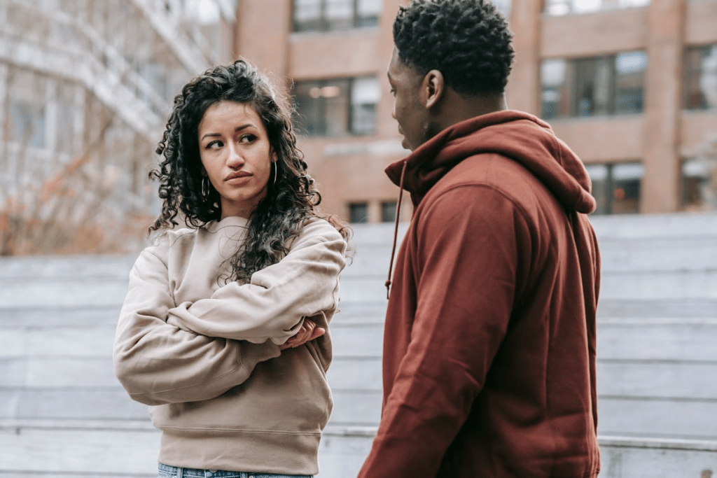A couple arguing