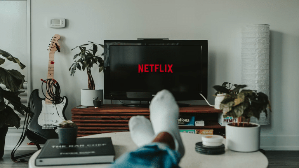 A man watching Netflix