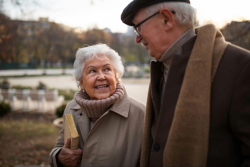 A man and woman at the park